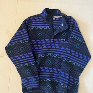 Patagonia Synchilla Blue and Black Fleece